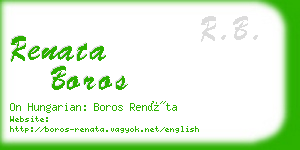 renata boros business card